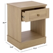 Safavieh Shafa Wood Side Table  in Natural / Brass
