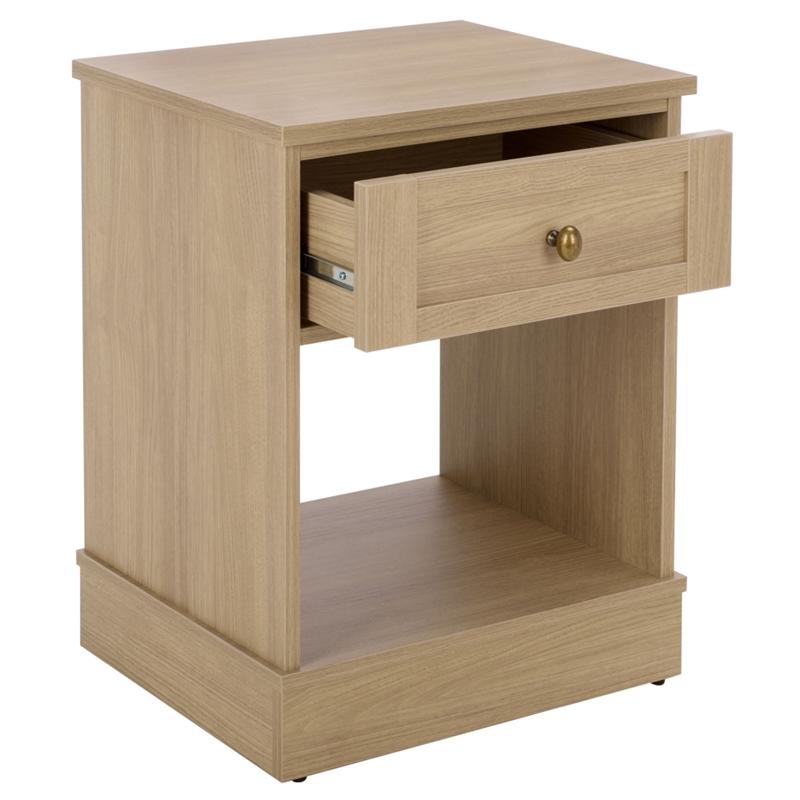 Safavieh Shafa Wood Side Table  in Natural / Brass