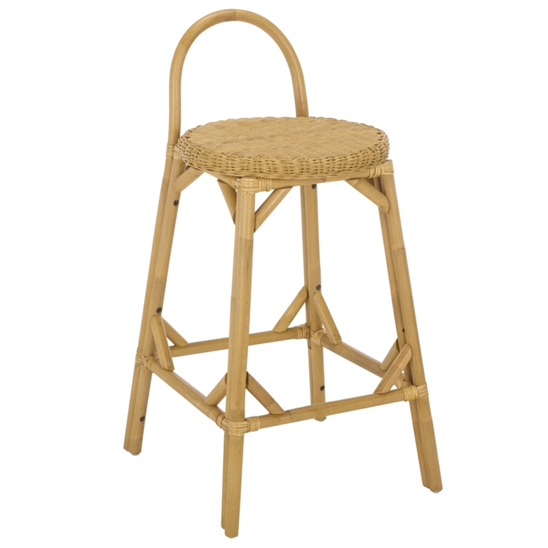 Safavieh Yulia Rattan Bar Stool in Natural