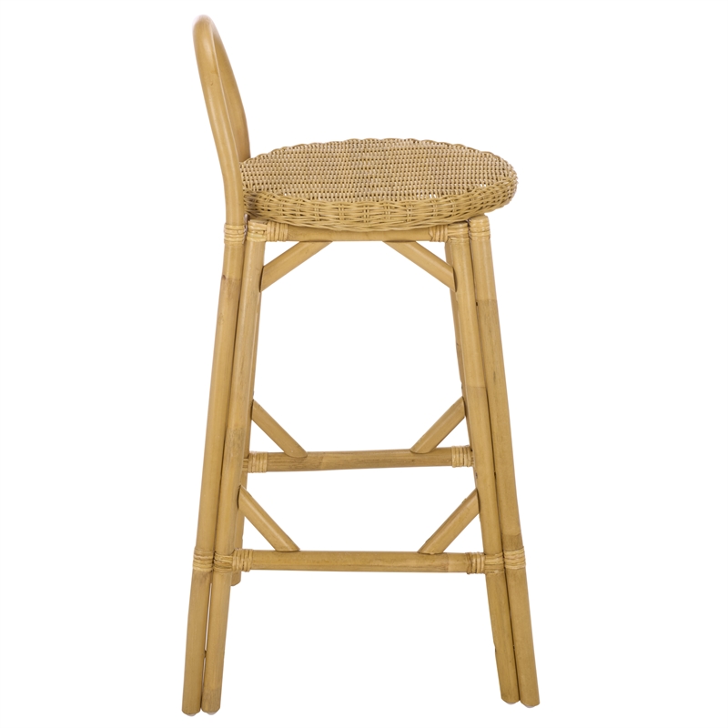 Safavieh Yulia Rattan Bar Stool in Natural
