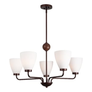 Safavieh Wynne 5Lt 32&quot Iron and Glass Chandelier in Brown