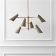 Safavieh Atena  Iron Chandelier in Brass / Green