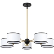 Safavieh Mickie Iron and Fabric Chandelier in White / Black