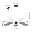 Safavieh Mickie Iron and Fabric Chandelier in White / Black