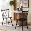 Safavieh Tayten Wood Spindle Back Dining Chair in Black