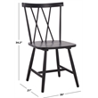 Safavieh Tayten Wood Spindle Back Dining Chair in Black