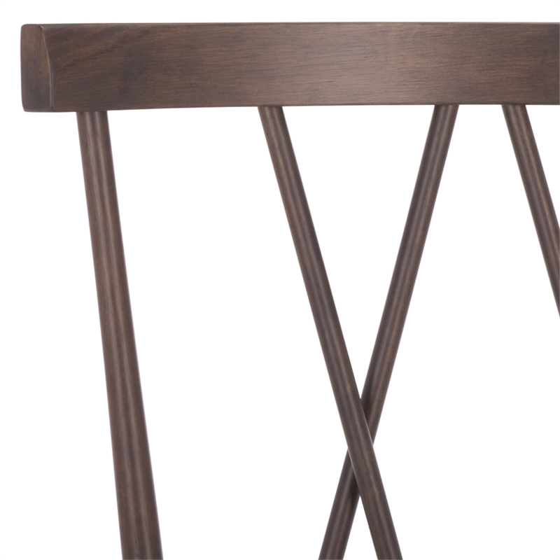 Safavieh Tayten Wood Spindle Back Dining Chair in Walnut