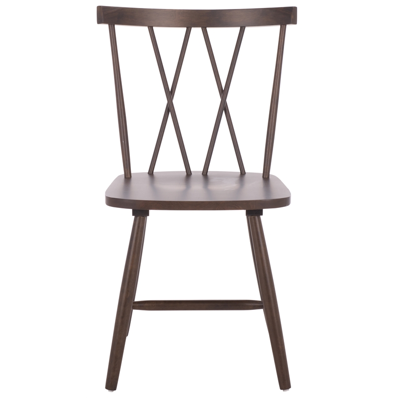 Safavieh Tayten Wood Spindle Back Dining Chair in Walnut