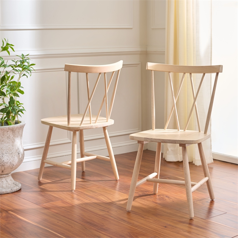 Safavieh Tayten Wood Spindle Back Dining Chair in White