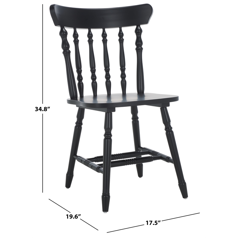 Safavieh Coralyn Wood Dining Chairs in Black