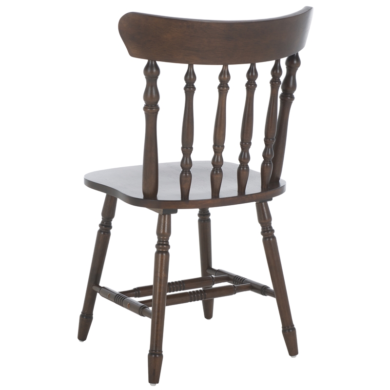 Safavieh Coralyn Wood Dining Chairs in Dark Walnut