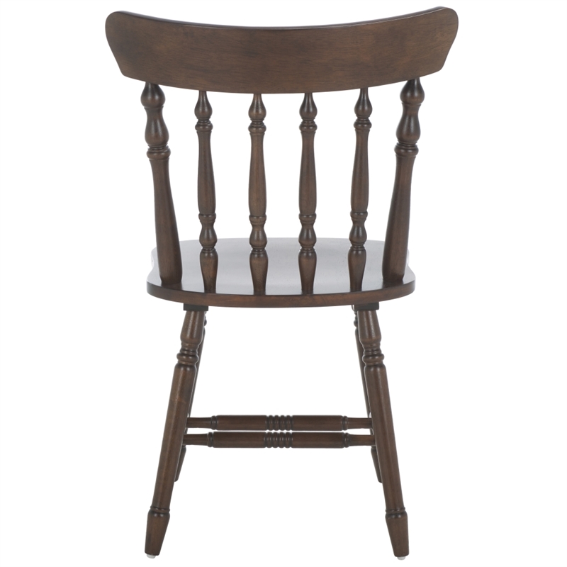 Safavieh Coralyn Wood Dining Chairs in Dark Walnut