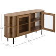 Safavieh Kiyoshi 2 Door Wood and Iron Sideboard  in Oak / Black