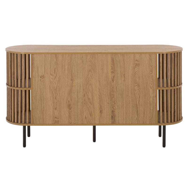 Safavieh Kiyoshi 2 Door Wood and Iron Sideboard  in Oak / Black