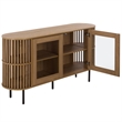 Safavieh Kiyoshi 2 Door Wood and Iron Sideboard  in Oak / Black