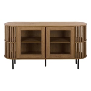 Safavieh Kiyoshi 2 Door Wood and Iron Sideboard  in Oak / Black