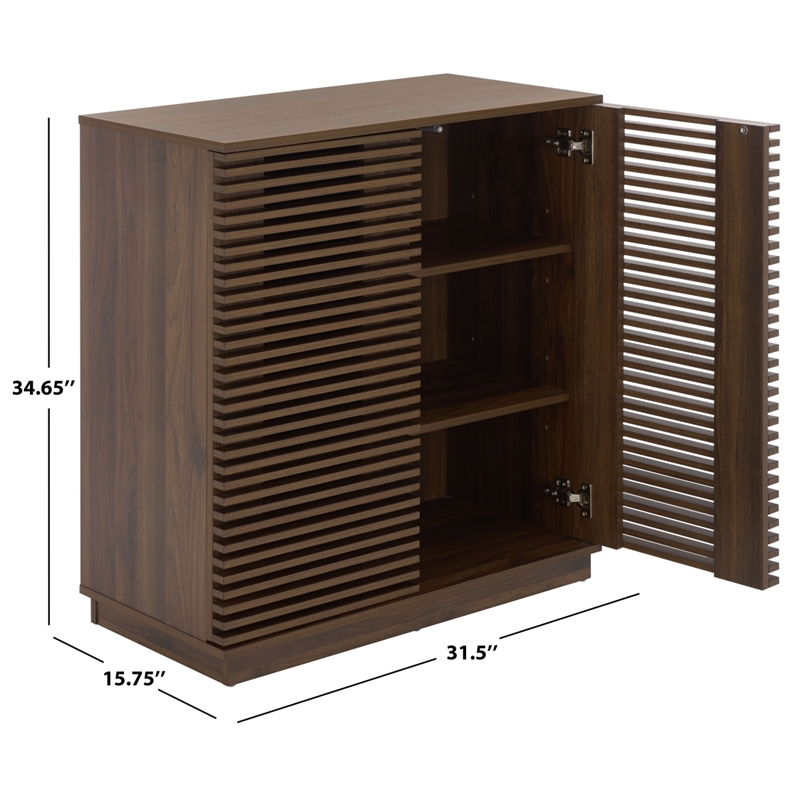Safavieh Moroto 2 Door Wood Sideboard in Walnut
