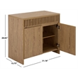 Safavieh Masa 2 Door Wood Sideboard in Oak