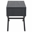Safavieh Large Sadie 1 Drawer Metal and Wood Nightstand  in Navy