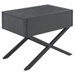Safavieh Large Sadie 1 Drawer Metal and Wood Nightstand  in Navy