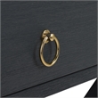 Safavieh Large Sadie 1 Drawer Metal and Wood Nightstand  in Navy