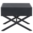 Safavieh Large Sadie 1 Drawer Metal and Wood Nightstand  in Navy
