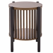 Safavieh Marami Wood and Metal Accent Table in Walnut / Black