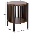 Safavieh Marami Wood and Metal Accent Table in Walnut / Black