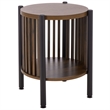Safavieh Marami Wood and Metal Accent Table in Walnut / Black
