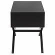Safavieh Large Sadie 1 Drawer Metal and Wood Nightstand  in Black