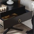 Safavieh Large Sadie 1 Drawer Metal and Wood Nightstand  in Black
