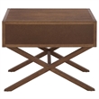 Safavieh Large Sadie 1 Drawer Metal and Wood Nightstand  in Chocolate