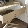 Safavieh Large Sadie 1 Drawer Metal and Wood Nightstand  in White