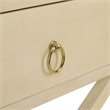Safavieh Large Sadie 1 Drawer Metal and Wood Nightstand  in White
