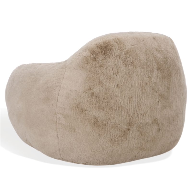 Safavieh Lorianna Fabric Bean Bag Chair  in Light Brown