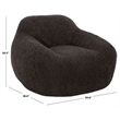 Safavieh Lorianna Fabric Bean Bag Chair  in Dark Gray