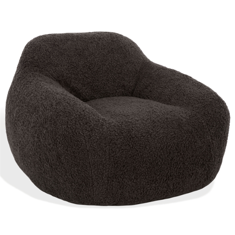 Safavieh Lorianna Fabric Bean Bag Chair  in Dark Gray