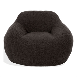 Safavieh Lorianna Fabric Bean Bag Chair  in Dark Gray