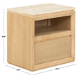 Safavieh Alaura Travertine Top and Wood Nightstand  in Oak