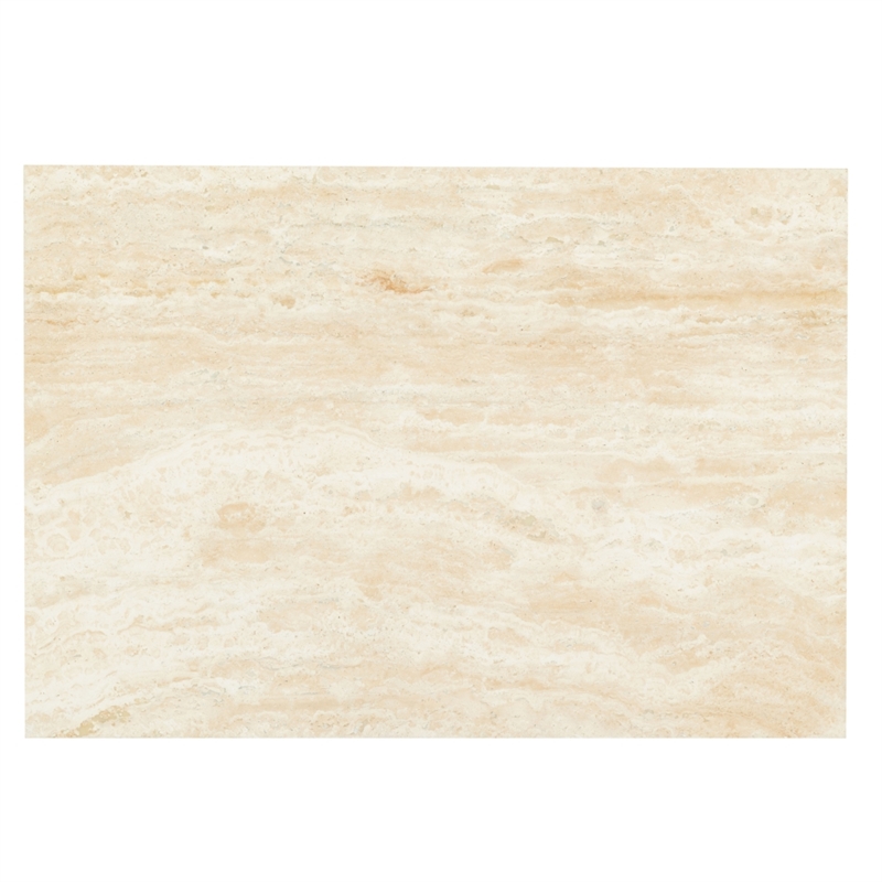 Safavieh Alaura Travertine Top and Wood Nightstand  in Oak