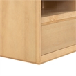 Safavieh Alaura Travertine Top and Wood Nightstand  in Oak