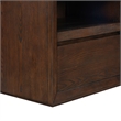 Safavieh Alaura Travertine Top and Wood Nightstand   in Walnut
