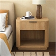 Safavieh Barrymore 1 Drawer Wood and Metal Nightstand  in Oak