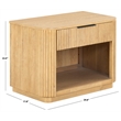 Safavieh Barrymore 1 Drawer Wood and Metal Nightstand  in Oak