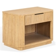 Safavieh Barrymore 1 Drawer Wood and Metal Nightstand  in Oak