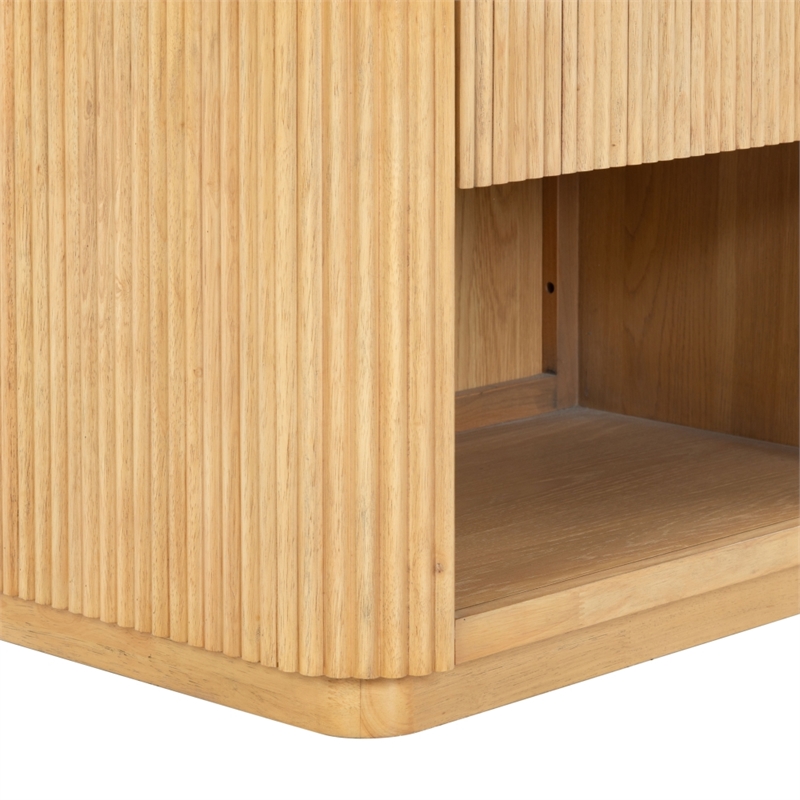 Safavieh Barrymore 1 Drawer Wood and Metal Nightstand  in Oak