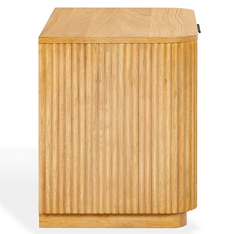 Safavieh Barrymore 1 Drawer Wood and Metal Nightstand  in Oak