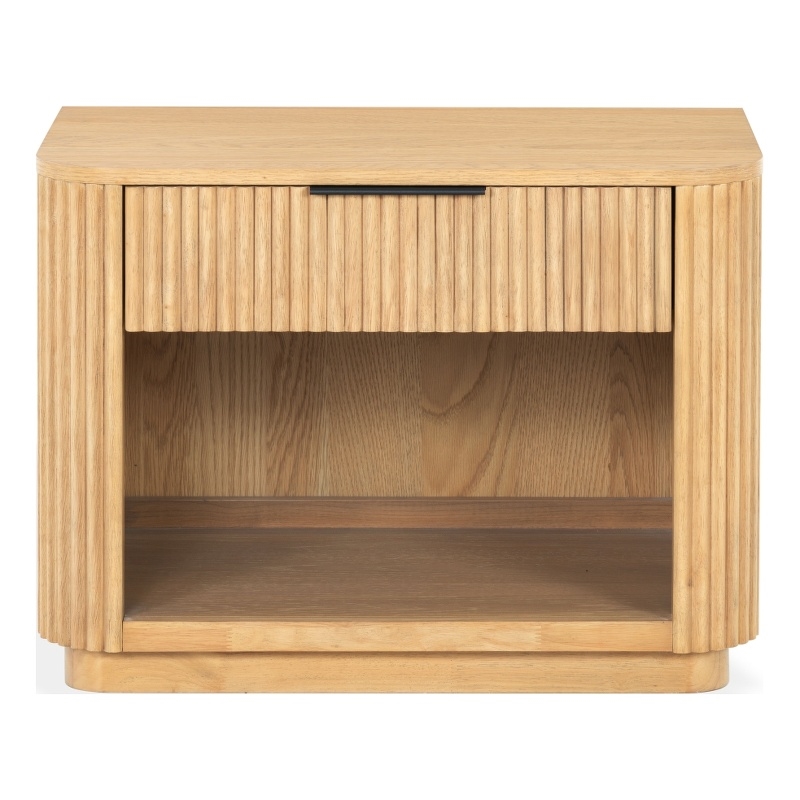 Safavieh Barrymore 1 Drawer Wood and Metal Nightstand  in Oak