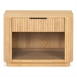 Safavieh Barrymore 1 Drawer Wood and Metal Nightstand  in Oak