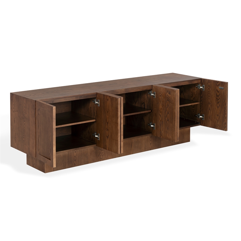 Safavieh Bethandria 6 Door Wood Sideboard  in Walnut